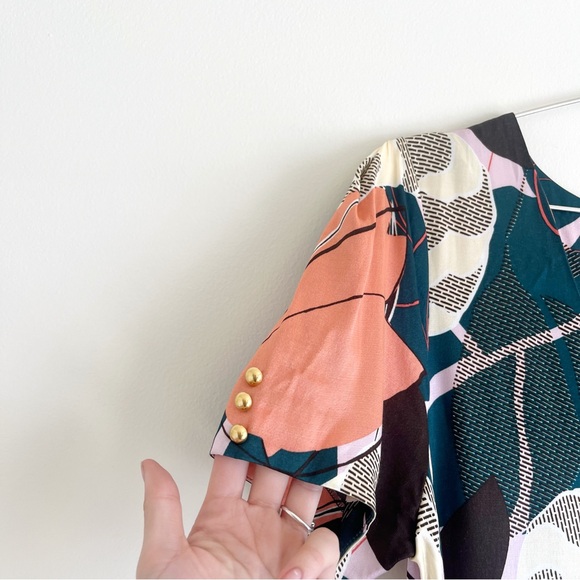 Anthropologie Corey Lynn Calter Geometric Tunic Satin Dress - Picture 4 of 8